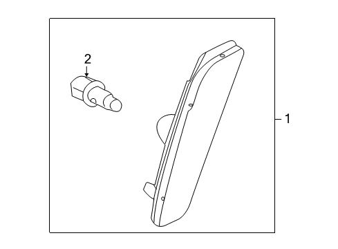 2008 Saturn Astra Bulbs Lamp, Front Side Marker Diagram for 93357467