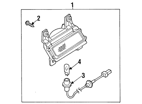 2001 Infiniti Q45 Bulbs Socket Assembly Diagram for 26254-3H000