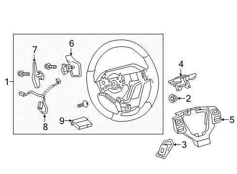 2015 Lexus NX200t Steering Column & Wheel, Steering Gear & Linkage Switch Assembly, Steering Diagram for 84250-78030