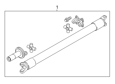 2017 Ford F-150 Drive Shaft - Rear Drive Shaft Diagram for HL3Z-4R602-C