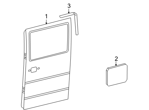 2004 Dodge Sprinter 2500 Side Loading Door - Door & Components WEATHERSTRIP-Cargo Door Diagram for 5159206AA