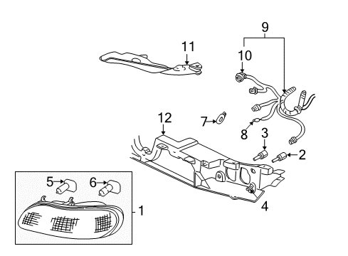 2000 Chevrolet Malibu Bulbs Harness Asm-Fwd Lamp Wiring Diagram for 15311273