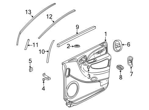 2001 Dodge Caravan Power Seats WEATHERSTRIP-Front Door Belt Diagram for 4717750AE