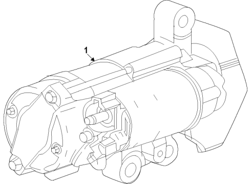 2020 Cadillac CT4 Starter Starter Diagram for 12696074