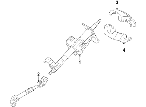 2014 Kia Forte5 Steering Column & Wheel, Steering Gear & Linkage Column Assembly-Upper Diagram for 56310A7410