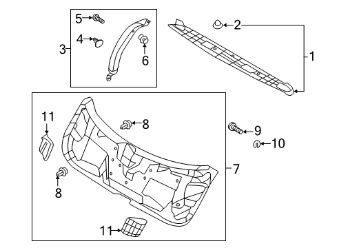 2018 Hyundai Elantra GT Interior Trim - Lift Gate Panel Assembly-Tail Gate Trim Diagram for 81750-G3000-TRY