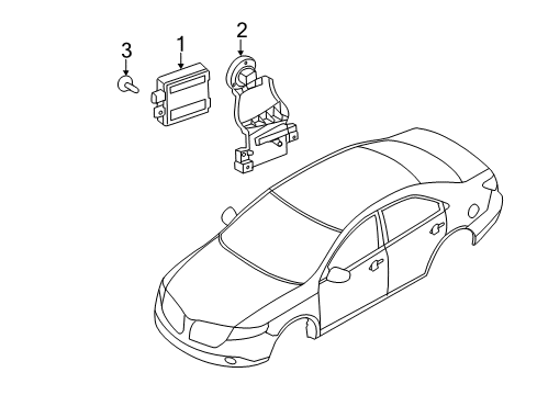 2012 Lincoln MKZ Lane Departure Warning Blind Spot Radar Diagram for BE5Z-14C689-A