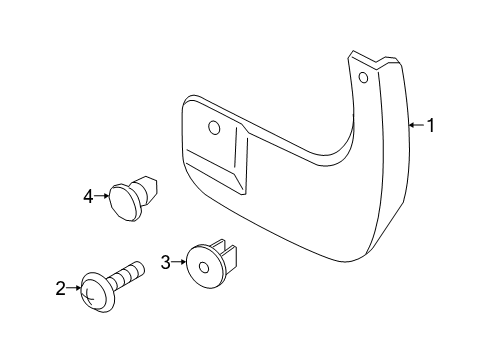 2021 Kia Soul Exterior Trim - Fender Guard Assembly-Front Mud Diagram for 86832J2000