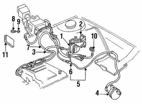 1992 Buick Regal Fuel Supply Controller-Cruise Diagram for 25110889