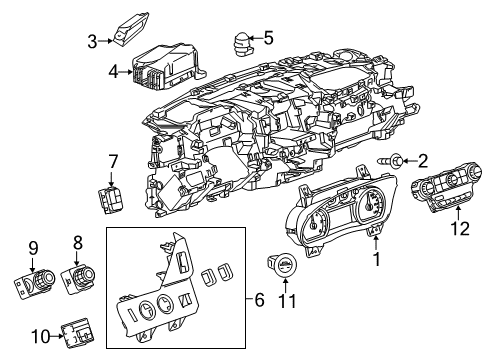 2019 Chevrolet Tahoe Driver Information Center Switch Diagram for 84722855