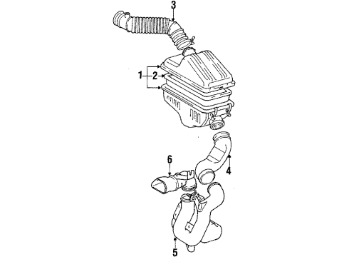 1985 Toyota Corolla Heated Air Intake Duct Diagram for 17881-12050