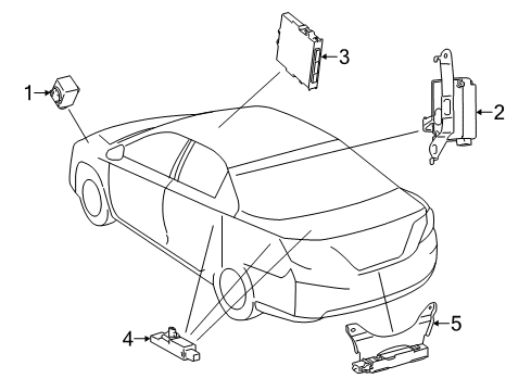 2013 Lexus ES300h Keyless Entry Components Smartkey Keyless Ignition Anti-Theft Locking Module Diagram for 89990-33340