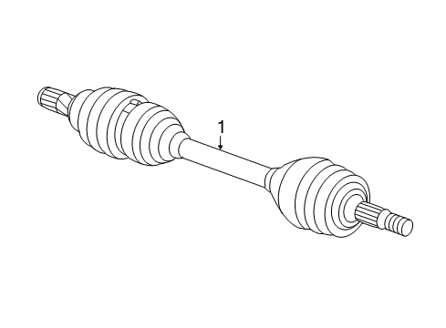 2017 Chevrolet Cruze Drive Axles - Front Axle Assembly Diagram for 39054040