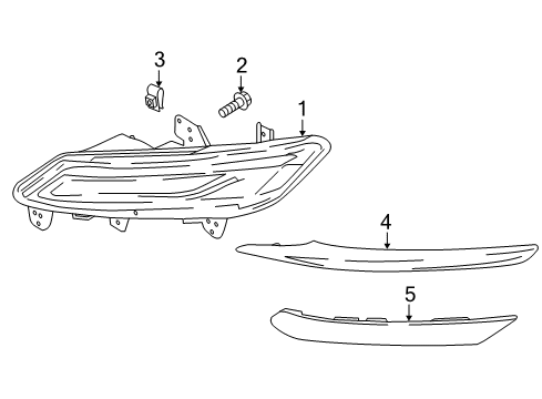 2013 Lincoln MKZ Fog Lamps Lamp Bezel Diagram for DP5Z-17E810-BA