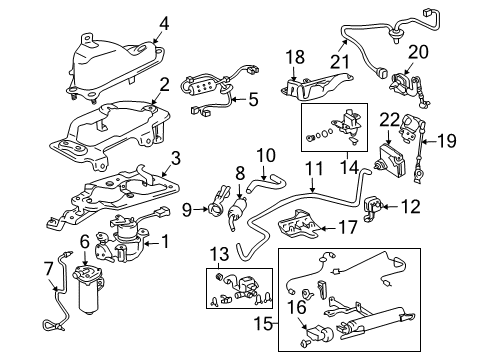 2004 Lexus RX330 Auto Leveling Components Compressor Assy, Height Control Diagram for 48910-48011