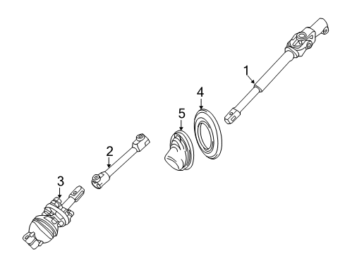 2014 Cadillac CTS Lower Steering Column Lower Shaft Diagram for 22851241