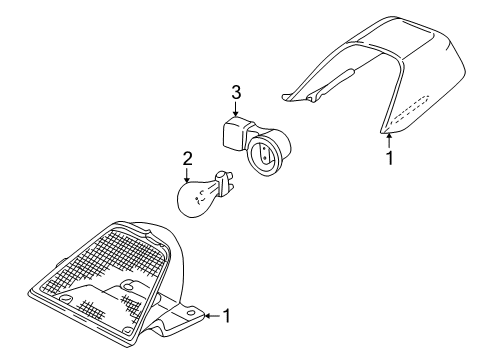 2001 Lincoln LS High Mount Lamps High Mount Lamp Diagram for F8RZ-13A613-DA