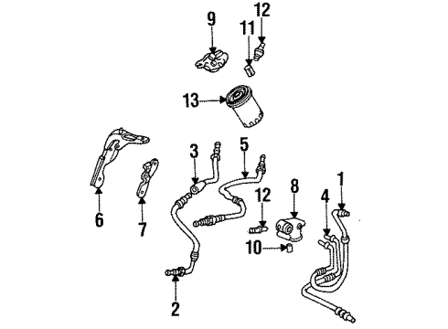1995 Cadillac DeVille Filters By-Pass Valve Diagram for 25013759