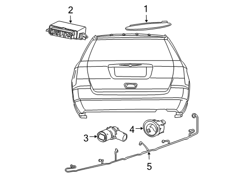 2005 Chrysler Town & Country Electrical Components Module-Parking Assist Diagram for 56040539AG