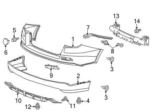 2015 Honda Crosstour Rear Bumper Reflector Assembly, Left Rear Diagram for 33555-SWA-A01