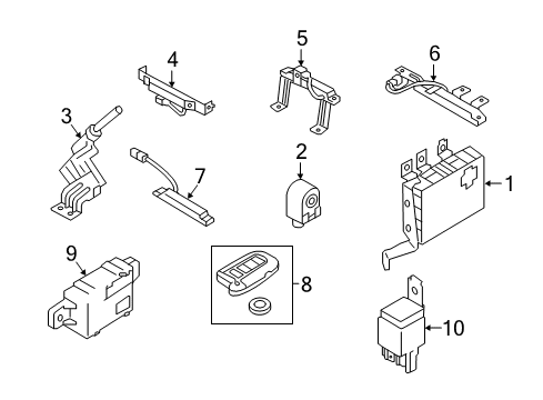 2014 Kia Sportage Keyless Entry Components Module Assembly-Smart Key Diagram for 954803W501