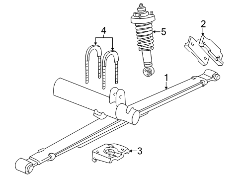 2003 Ford Explorer Sport Rear Suspension Spring Diagram for 3L2Z-5560-AB