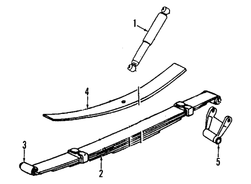 2000 Dodge Ram 3500 Rear Suspension Rear Leaf Spring Diagram for 52106015AE