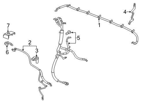 2019 Chevrolet Silverado 1500 Battery Positive Cable Diagram for 84434158