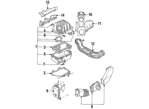 1993 Ford Explorer Air Inlet Insert Grommet Diagram for D2AZ-17C431-A