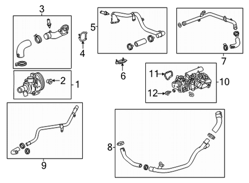 2020 Cadillac CT4 Powertrain Control Outlet Hose Diagram for 12701679