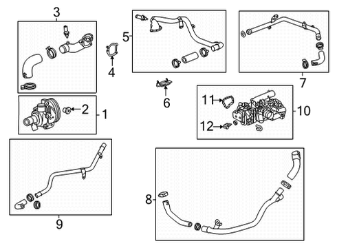 2021 Cadillac CT4 Powertrain Control Water Pump Diagram for 12718538