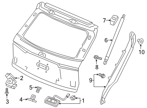 2022 Honda Passport Lock & Hardware Stud, Ball Diagram for 90109-TZ3-A01