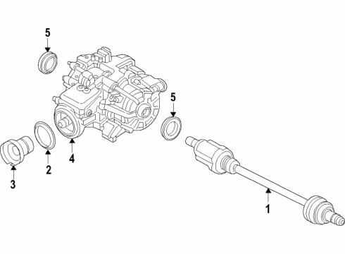 2018 Ford Focus Rear Axle, Axle Shafts & Joints, Differential, Drive Axles, Propeller Shaft Carrier Diagram for G1FZ-4000-F