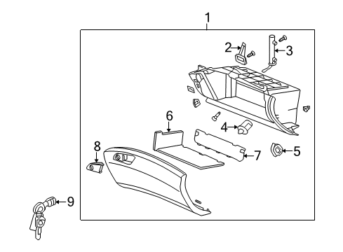 2013 Acura TSX Glove Box Arm Diagram for 77504-TL0-G01