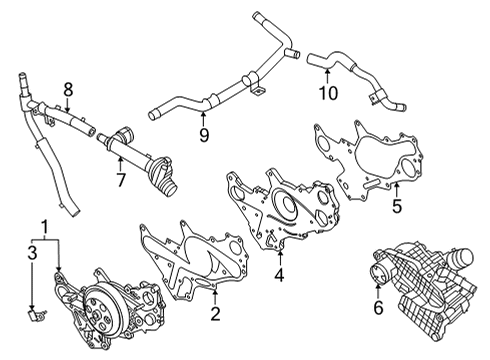 2022 Kia Carnival Water Pump THERMAL MANAGEMENT M Diagram for 256003N300