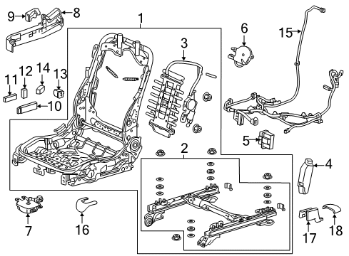 2015 Acura MDX Power Seats Cover, Passenger Side (Sandstorm) Diagram for 81267-TZ5-A01ZA