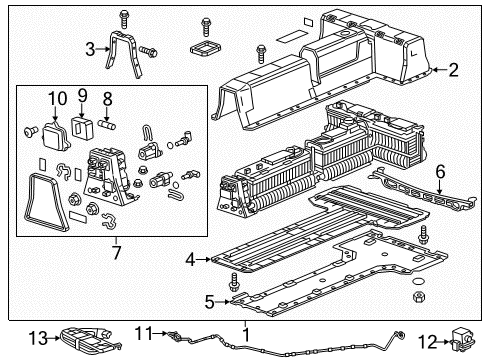 2011 Chevrolet Volt Electrical Components Lower Deflector Diagram for 22755912