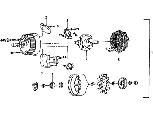 1986 Chevrolet S10 Alternator GENERATOR Assembly (Remanufacture)(Delco Cs130 85 Amps) Diagram for 19152478