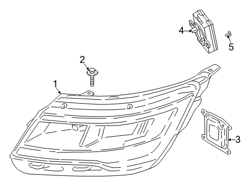 2020 Ford Explorer Headlamps Control Module Diagram for JX7Z-13C788-K