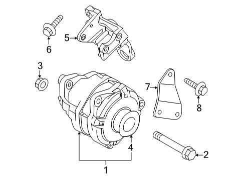 2022 INFINITI QX80 Alternator GENERATOR Diagram for 23100-6JS0A