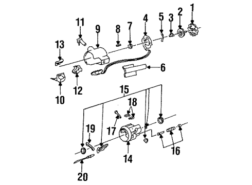 1985 Buick Electra Steering Column, Steering Wheel Lock-Steering Shaft Diagram for 7811995