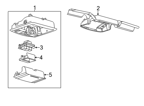 2016 Lincoln Navigator Overhead Console Overhead Console Diagram for FL7Z-78519A70-AA