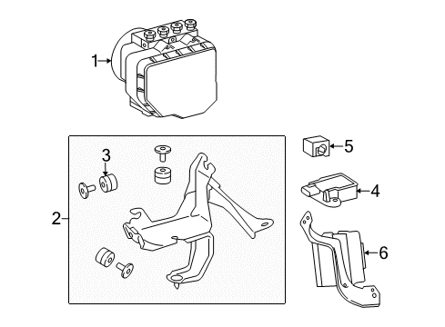 2015 Lexus GS350 ABS Components ACTUATOR Assembly, Brake Diagram for 44050-30770