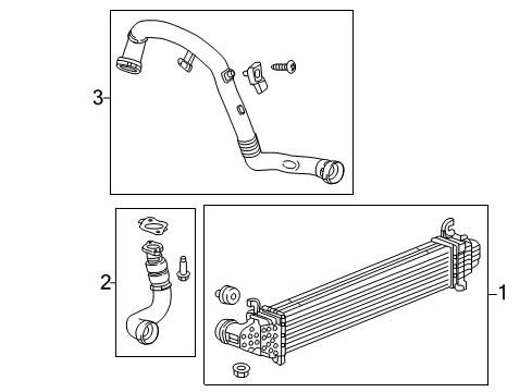 2017 Buick Envision Intercooler Intercooler Diagram for 84634949