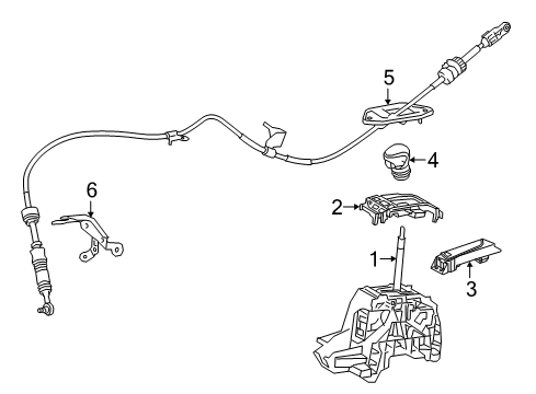 2018 Toyota C-HR Gear Shift Control - AT Shift Knob Diagram for 33504-10071-C2