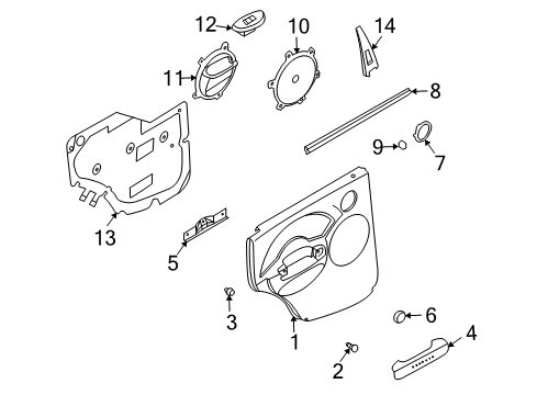 2005 Chevrolet Aveo Rear Door Sealing Strip Asm, Rear Side Door Window Inner Diagram for 96537537