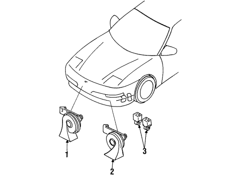 1995 Ford Probe Horn Relay Diagram for FO2Z14N089B