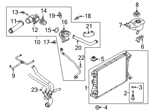 2012 Ford Mustang Powertrain Control Upper Hose Diagram for 7R3Z-8260-B