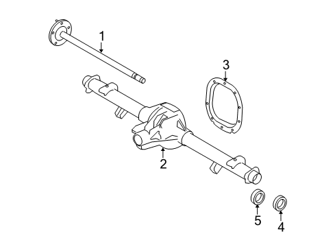 Diagram for 2010 Ford E-350 Super Duty Axle Housing - Rear