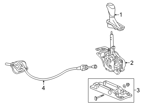 2019 Chevrolet Traverse Center Console Shifter Diagram for 13534326